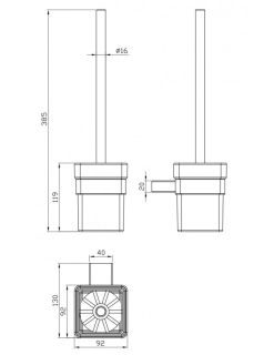 Ёршик Milacio Ultra MCU.954.MB чёрный матовый